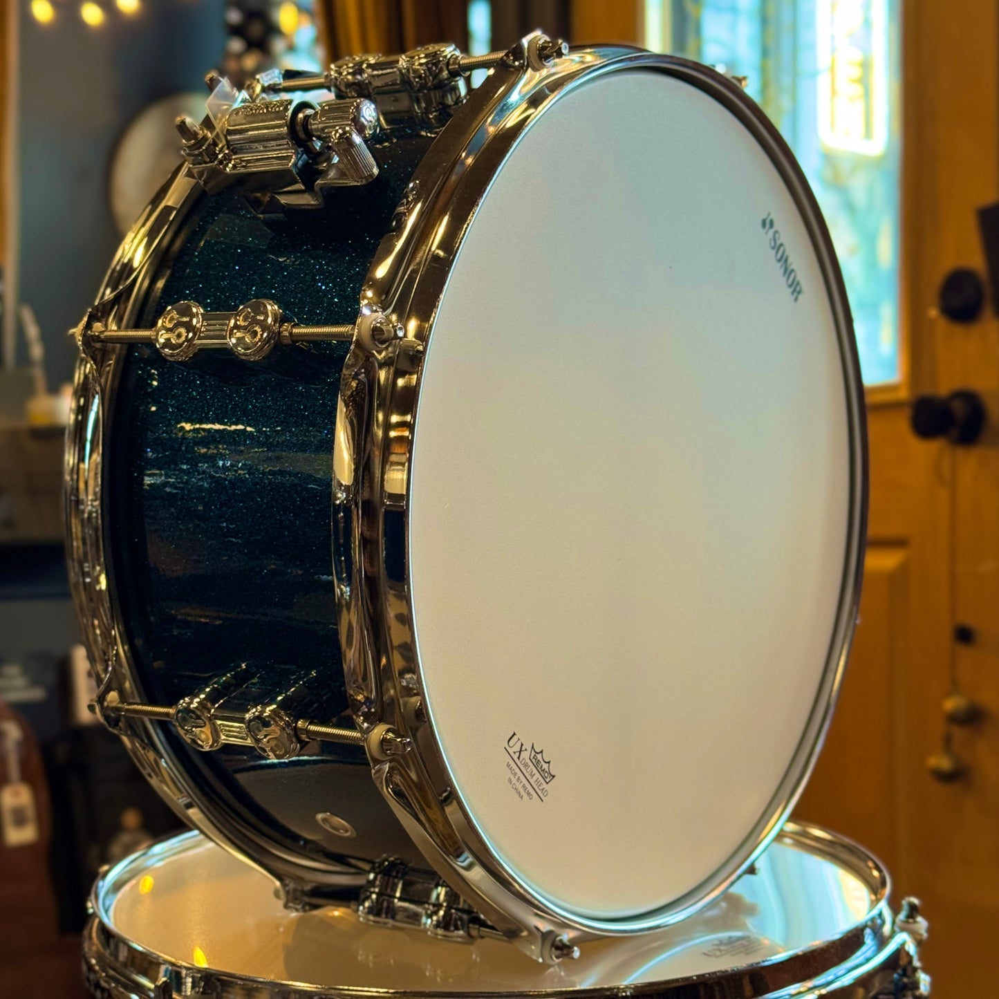 NEW Sonor AQX Jungle Drum Set in Blue Ocean Sparkle - 15x16, 7x10, 12x13, 6x13