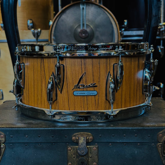 NEW Sonor 6.5x14 Vintage Series Snare Drum in Teak Semi Gloss