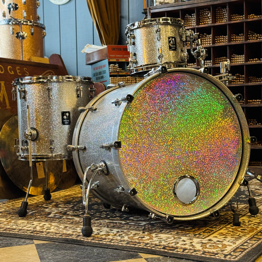 USED Sonor Prolite in Silver Sparkle - 18x22, 8x10, 14x14