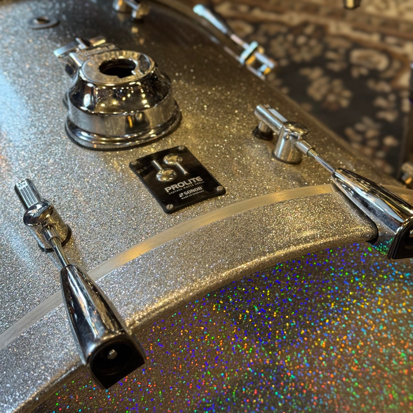 USED Sonor Prolite in Silver Sparkle - 18x22, 8x10, 14x14