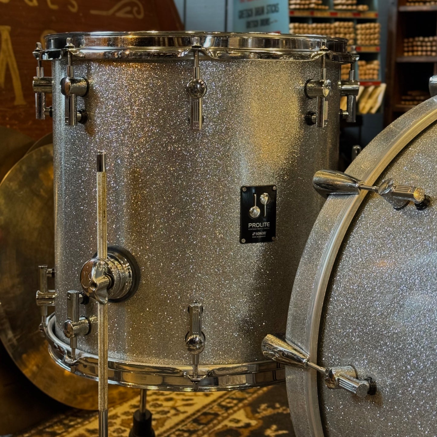 USED Sonor Prolite in Silver Sparkle - 18x22, 8x10, 14x14