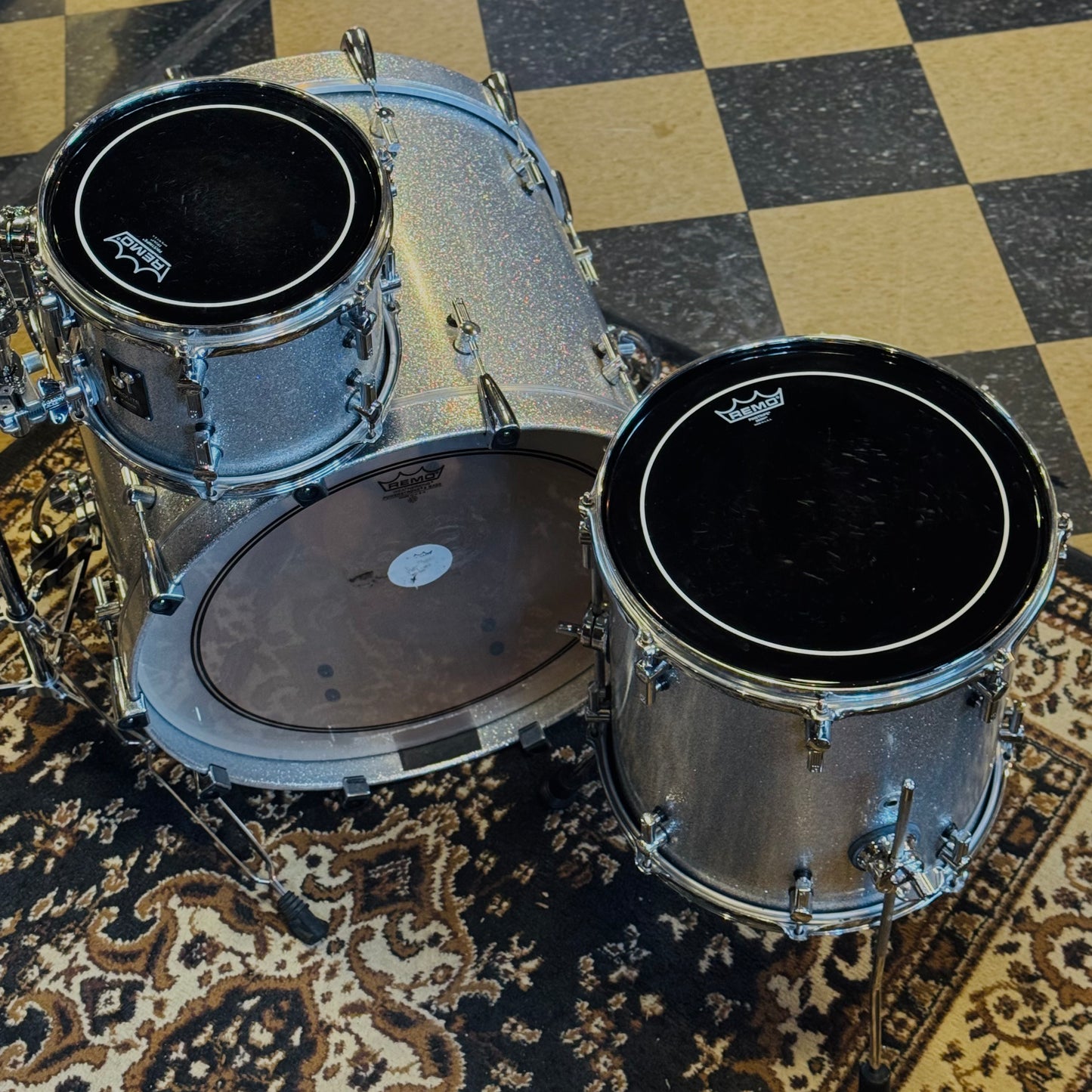 USED Sonor Prolite in Silver Sparkle - 18x22, 8x10, 14x14