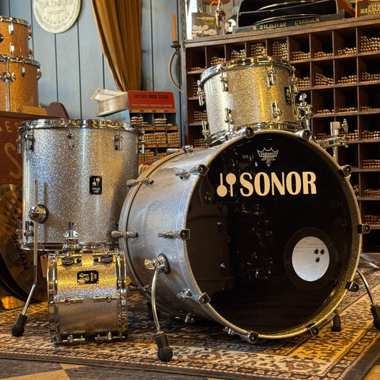 USED Sonor Prolite in Silver Sparkle - 18x22, 8x10, 9x12, 16x16