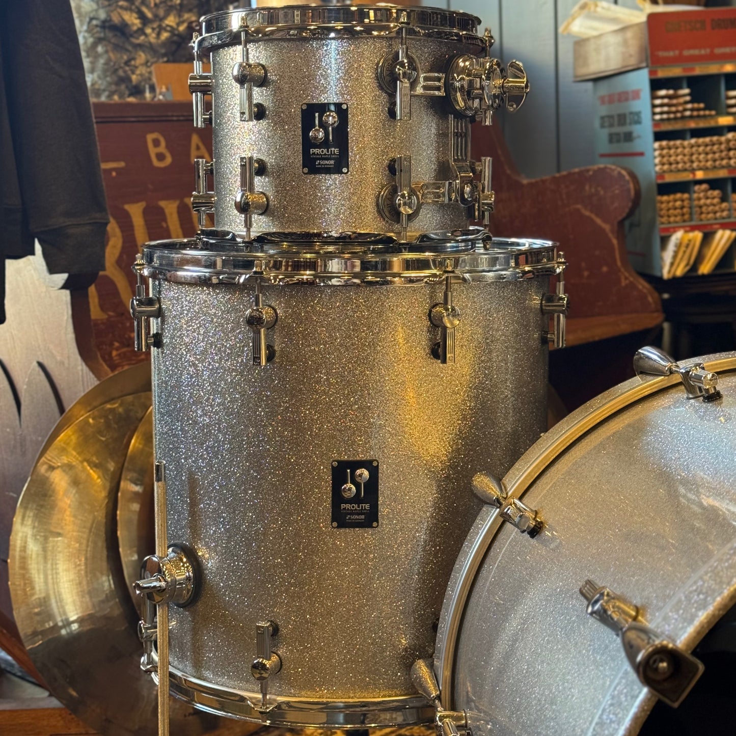 USED Sonor Prolite in Silver Sparkle - 18x22, 8x10, 9x12, 16x16