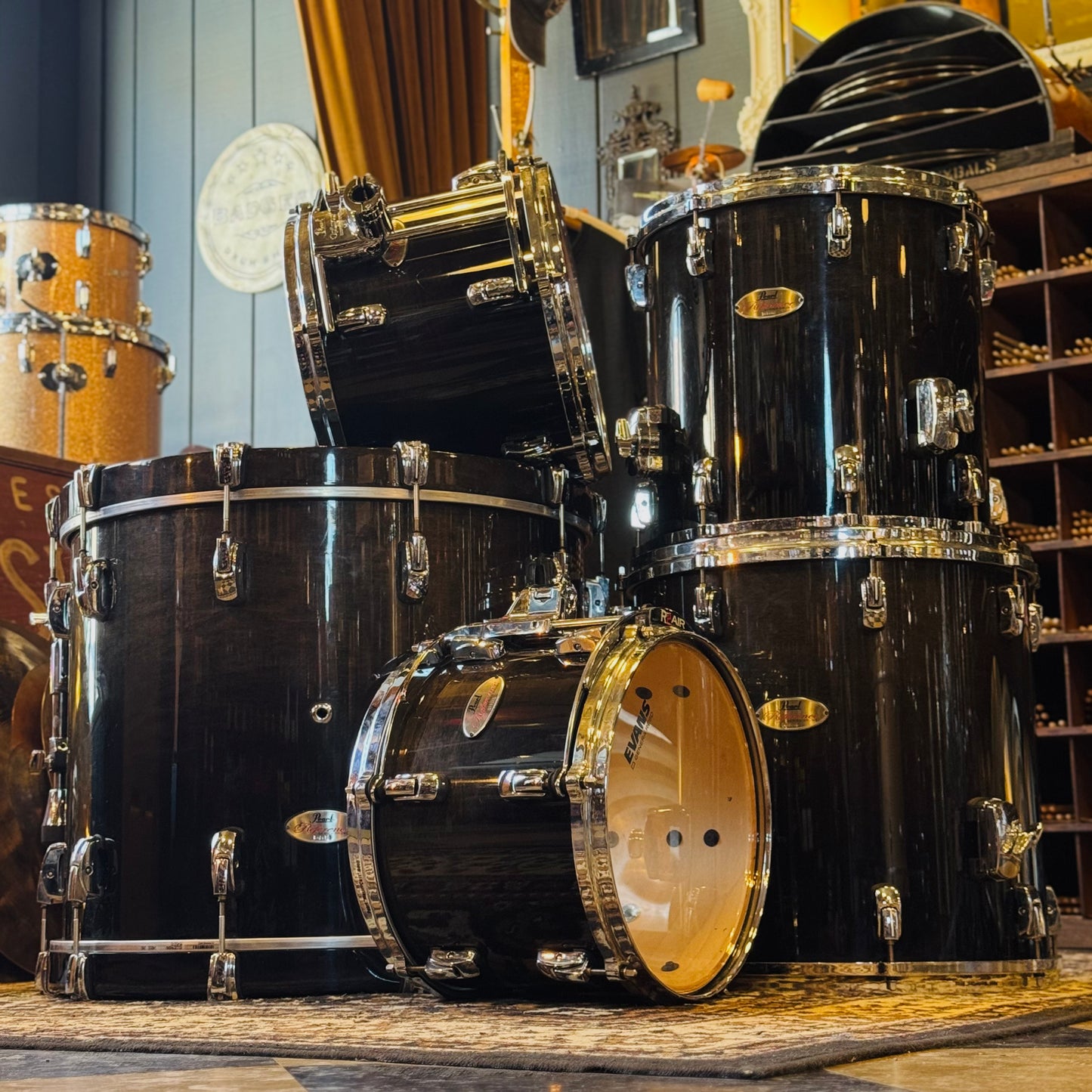 USED Pearl Reference Series in Ebony Gloss - 18x22, 9x12, 10x13, 14x14, 16x16