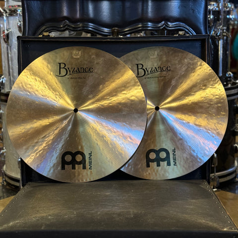 USED Meinl 16" Byzance Traditional Medium Hi-Hat Cymbals - 1450/1630g