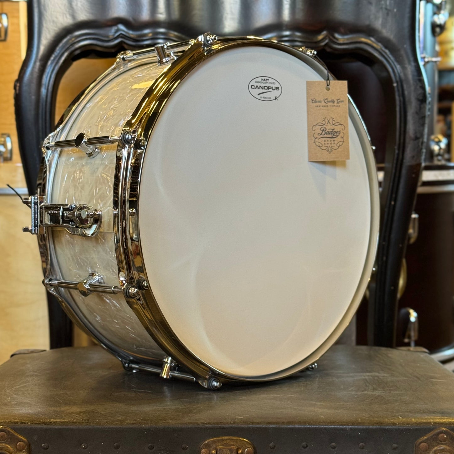NEW Canopus 6.5x14 Neo-Vintage NV50-M1 in Vintage Pearl