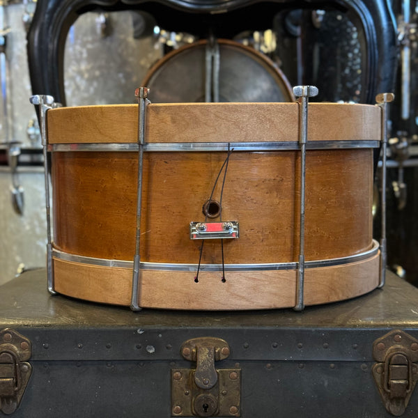 VINTAGE 1930's 6.5x16 Duplex 2ply Snare Drum w/ Wood Hoops in Satin Mahogany