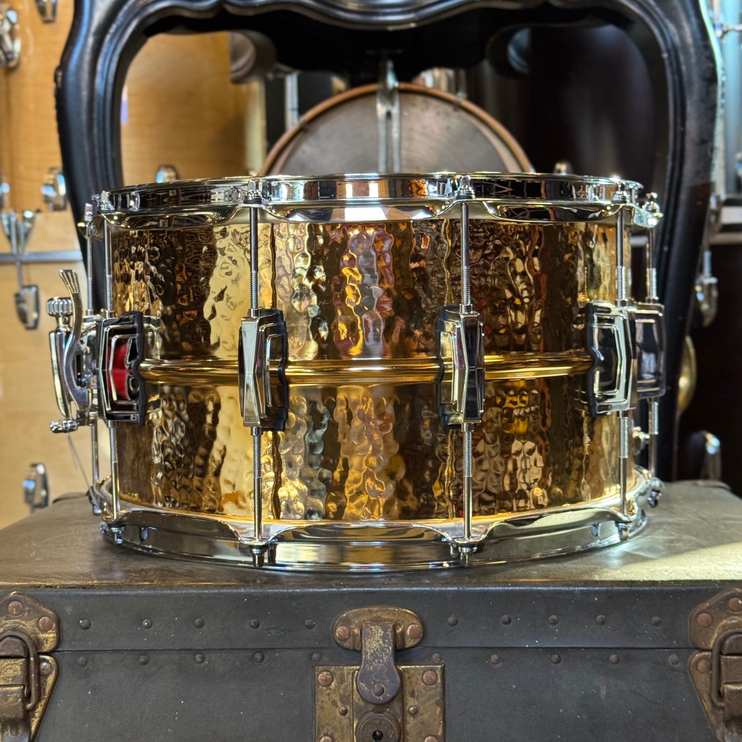 NEW Ludwig 8x14 Hammered Bronze Phonic Snare Drum w/ Imperial Lugs