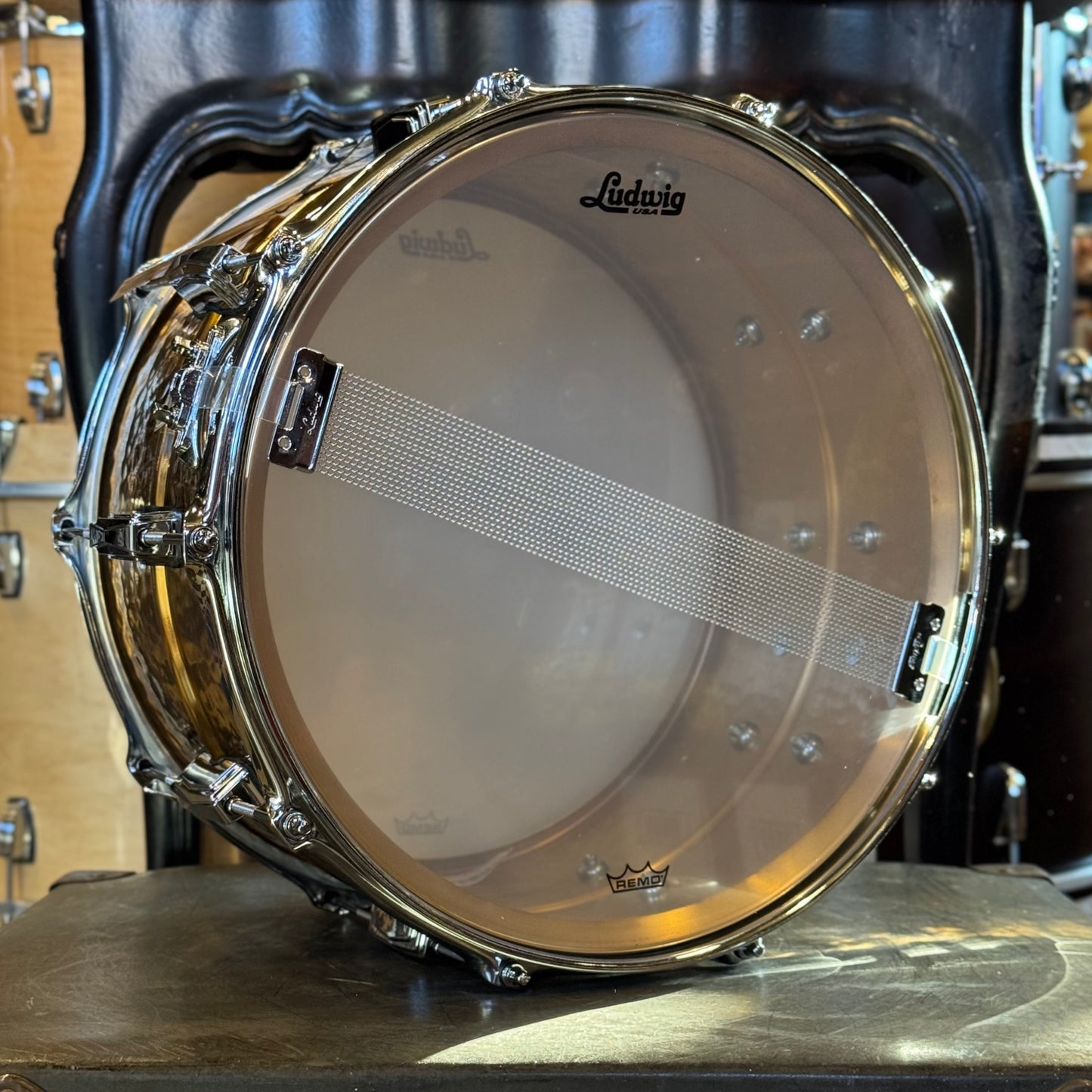 NEW Ludwig 8x14 Hammered Bronze Phonic Snare Drum w/ Imperial Lugs