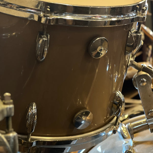 VINTAGE 1960 Gretsch Round Badge 6-ply Name Band Outfit in Refinished Copper Mist - 14x22, 9x13, 16x16, 6.5x14