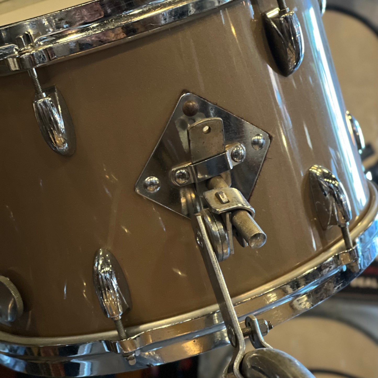 VINTAGE 1960 Gretsch Round Badge 6-ply Name Band Outfit in Refinished Copper Mist - 14x22, 9x13, 16x16, 6.5x14