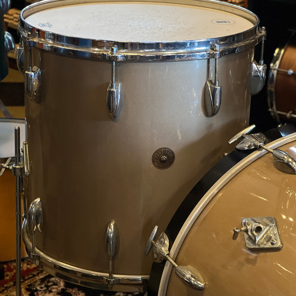 VINTAGE 1960 Gretsch Round Badge 6-ply Name Band Outfit in Refinished Copper Mist - 14x22, 9x13, 16x16, 6.5x14