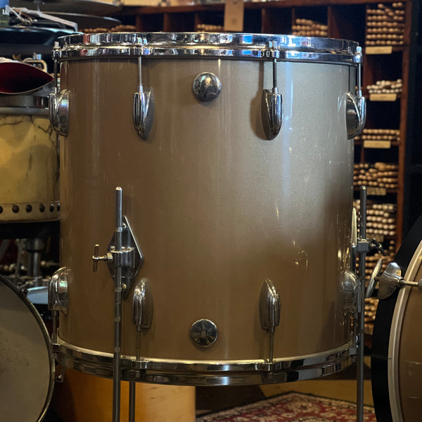 VINTAGE 1960 Gretsch Round Badge 6-ply Name Band Outfit in Refinished Copper Mist - 14x22, 9x13, 16x16, 6.5x14