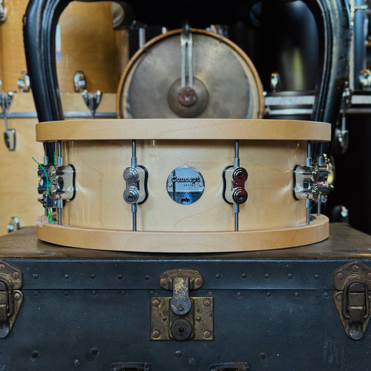 NEW PDP 5.5x14 20-Ply Maple Snare Drum w/ Thick Wood Hoops in Natural Lacquer