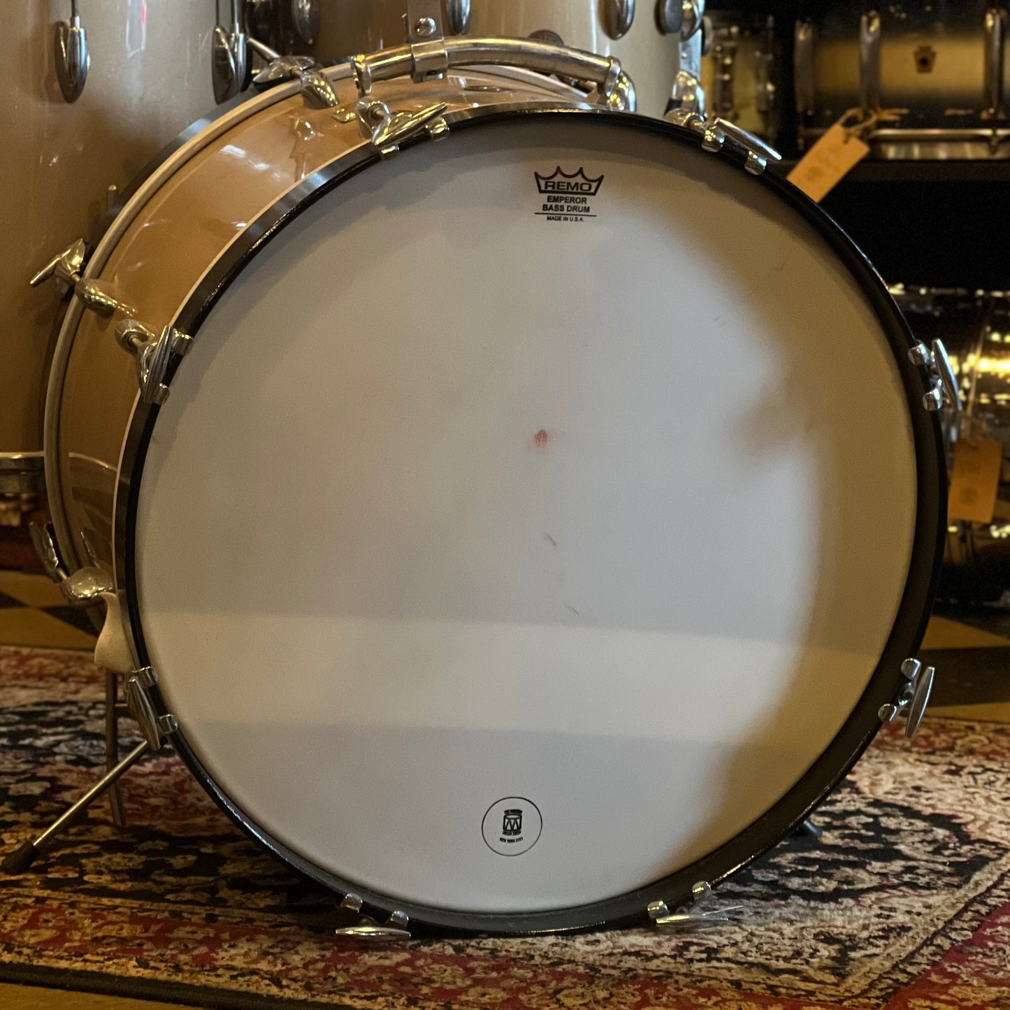 VINTAGE 1960 Gretsch Round Badge 6-ply Name Band Outfit in Refinished Copper Mist - 14x22, 9x13, 16x16, 6.5x14