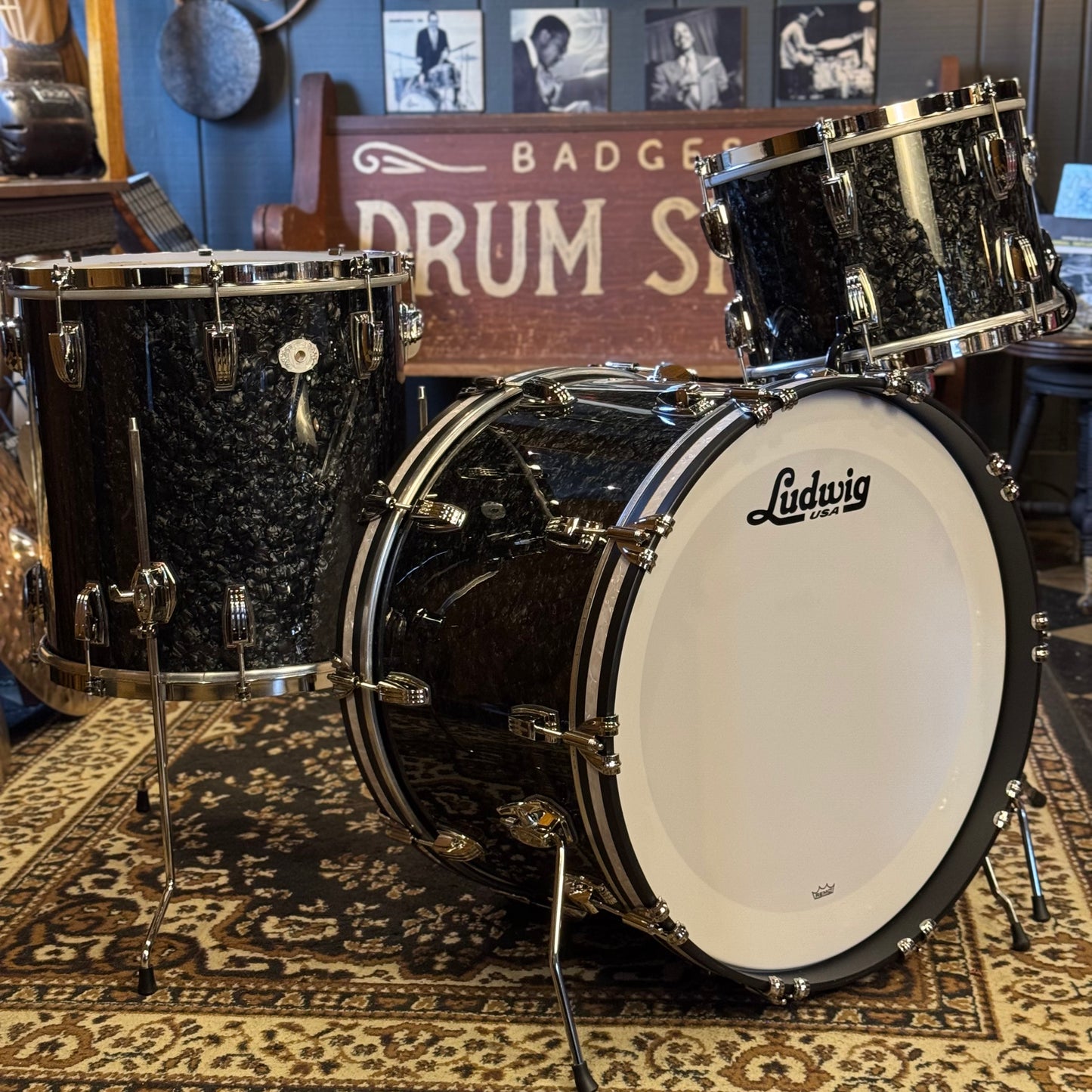 NEW Ludwig Ludwig Classic Maple "Royal Street Select Limited Edition in Ebony Pearl