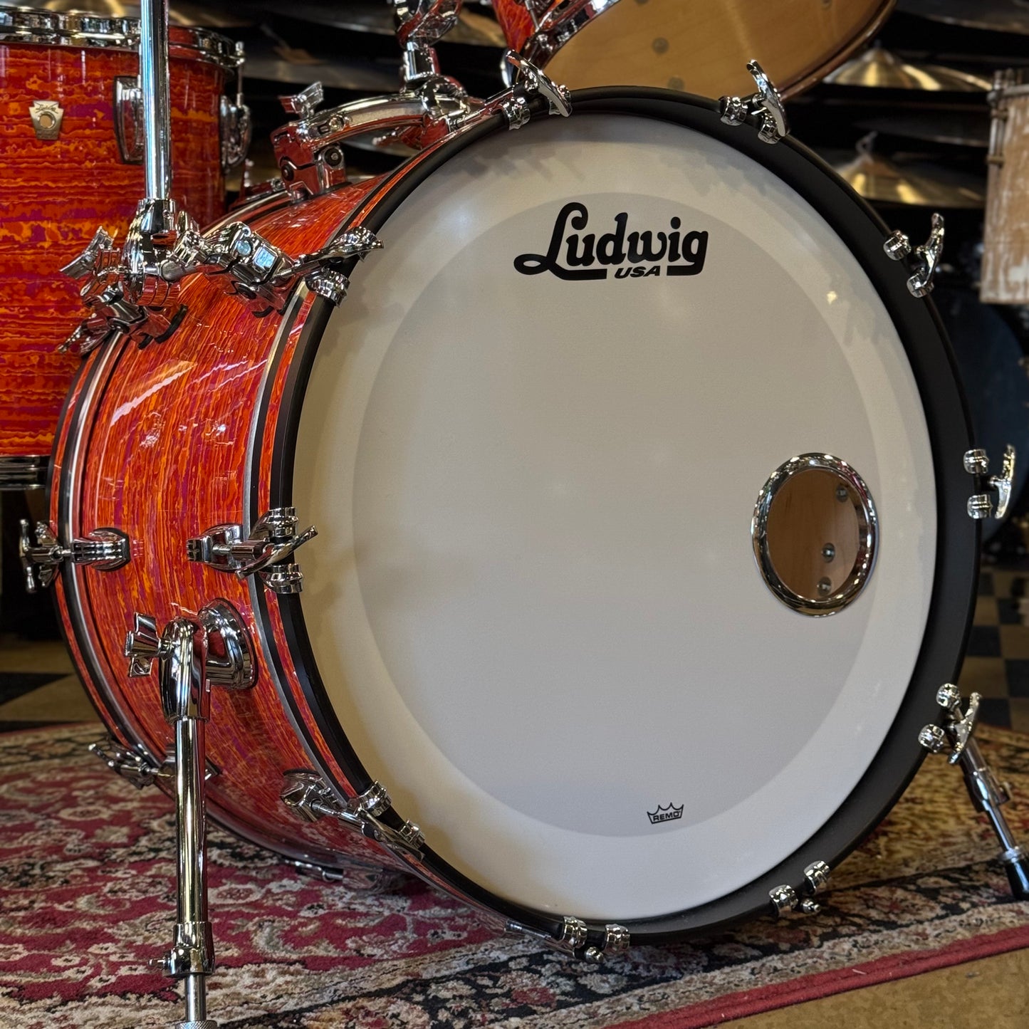 USED 2017 Ludwig Classic Maple in Mod Orange - 14x22, 9x13, 14x14, 16x16