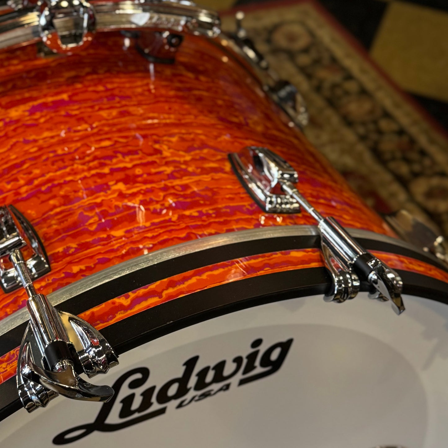 USED 2017 Ludwig Classic Maple in Mod Orange - 14x22, 9x13, 14x14, 16x16