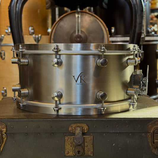 USED 6.5x14 VK Stainless Steel Snare Drum