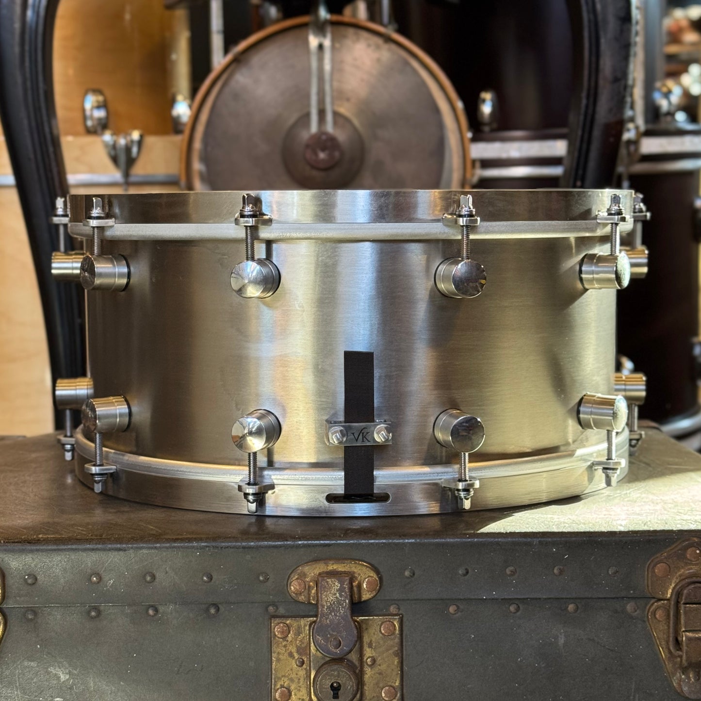 USED 6.5x14 VK Stainless Steel Snare Drum