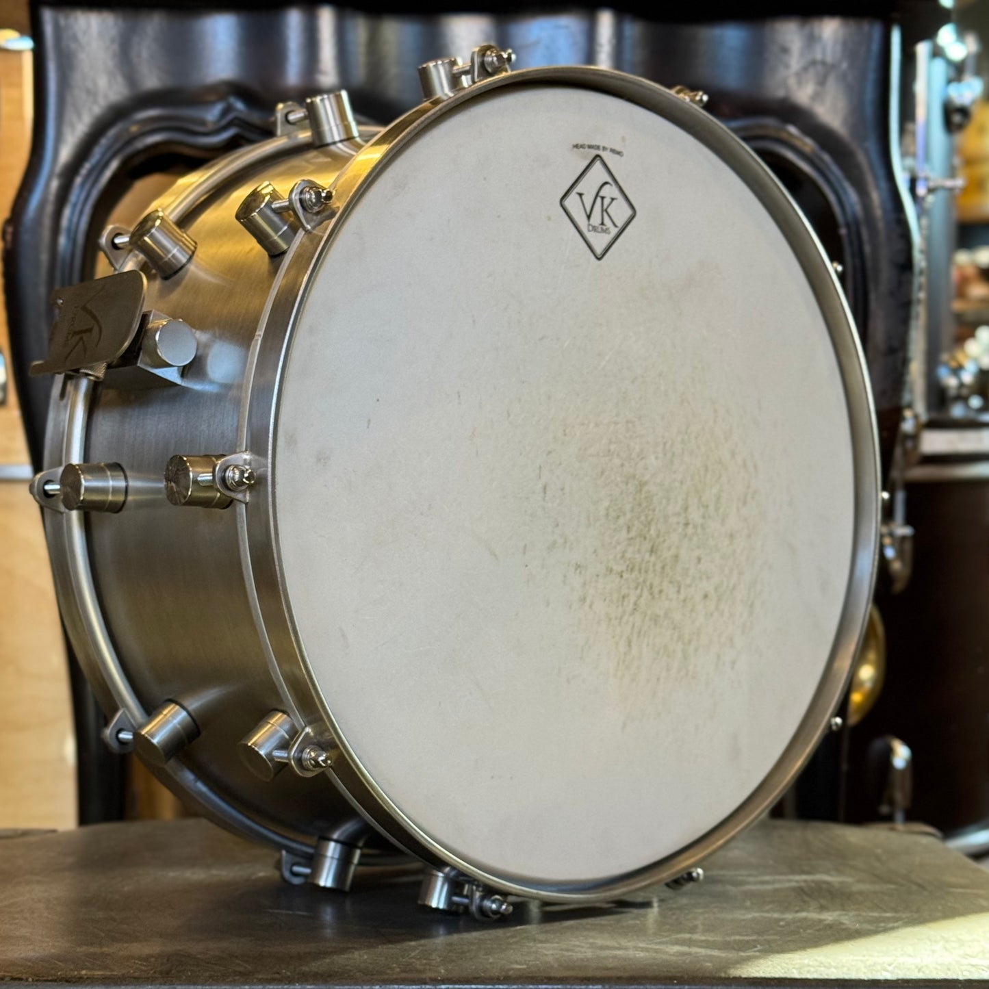 USED 6.5x14 VK Stainless Steel Snare Drum