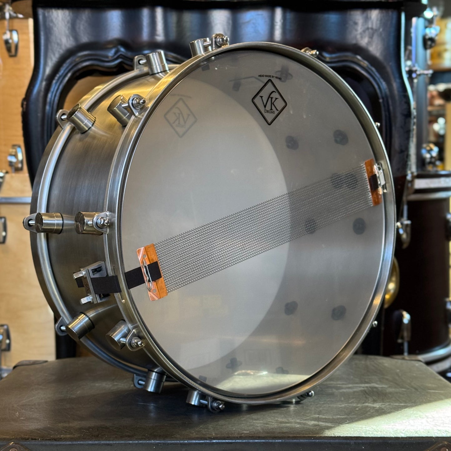 USED 6.5x14 VK Stainless Steel Snare Drum