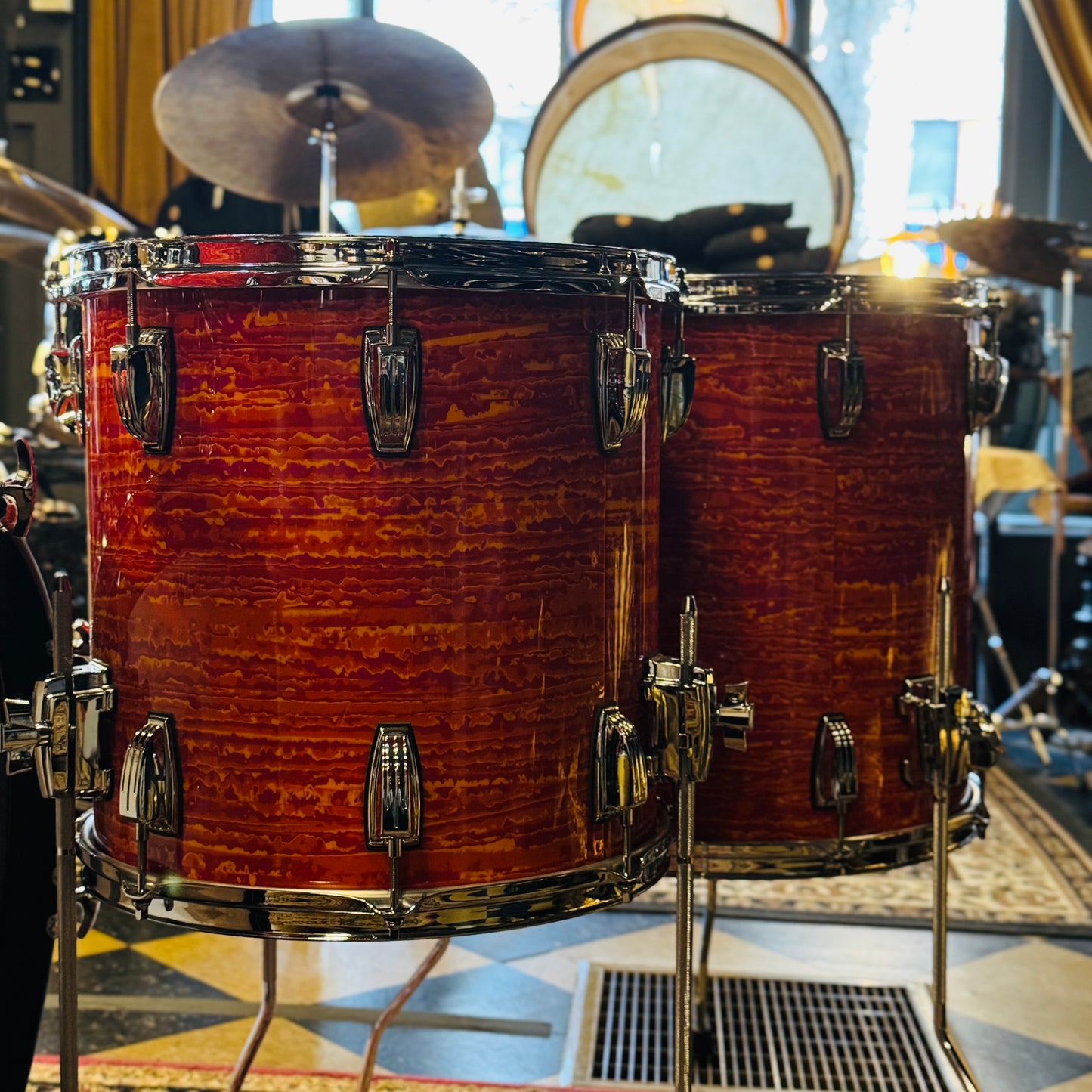 USED 2017 Ludwig Classic Maple in Mod Orange - 14x22, 9x13, 14x14, 16x16