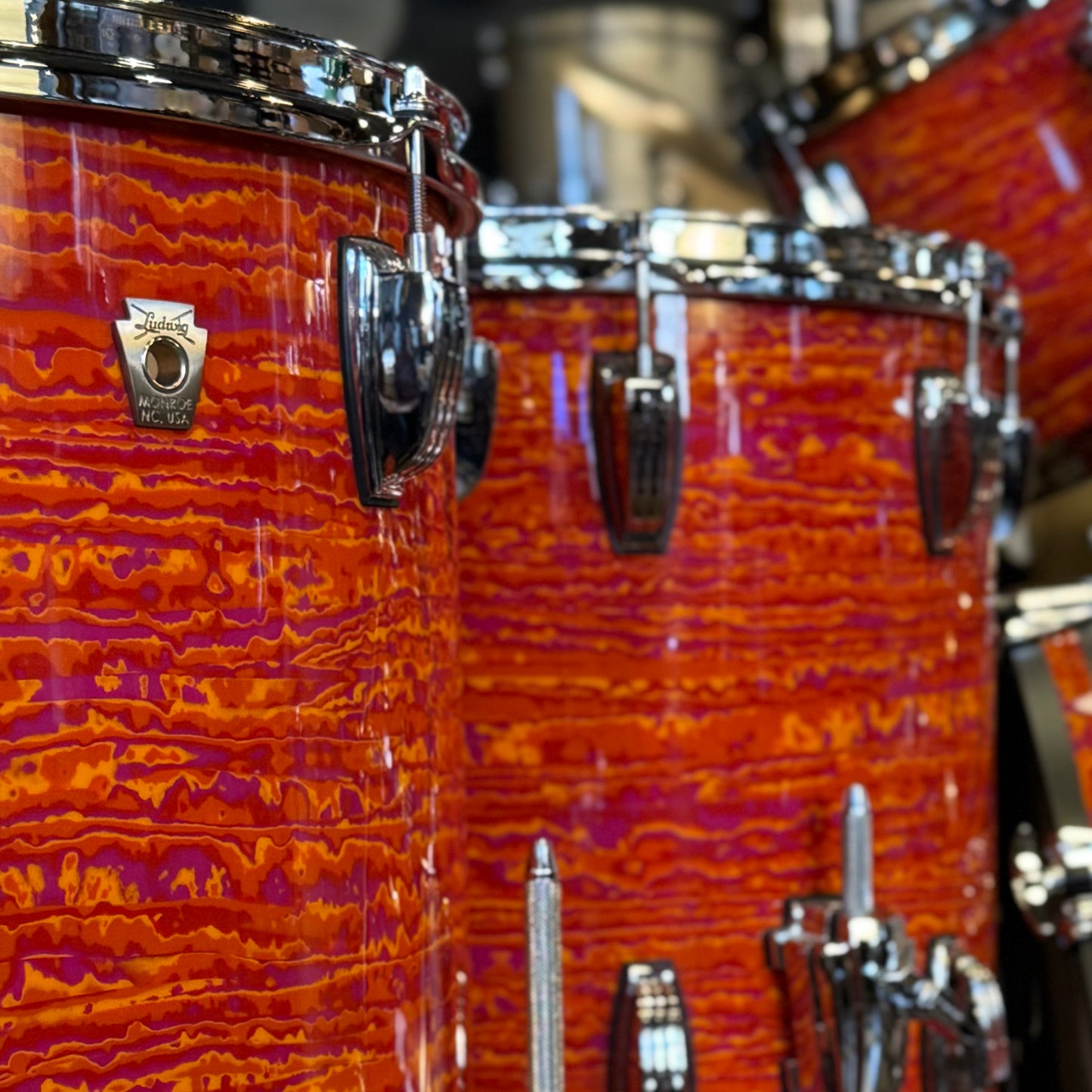 USED 2017 Ludwig Classic Maple in Mod Orange - 14x22, 9x13, 14x14, 16x16