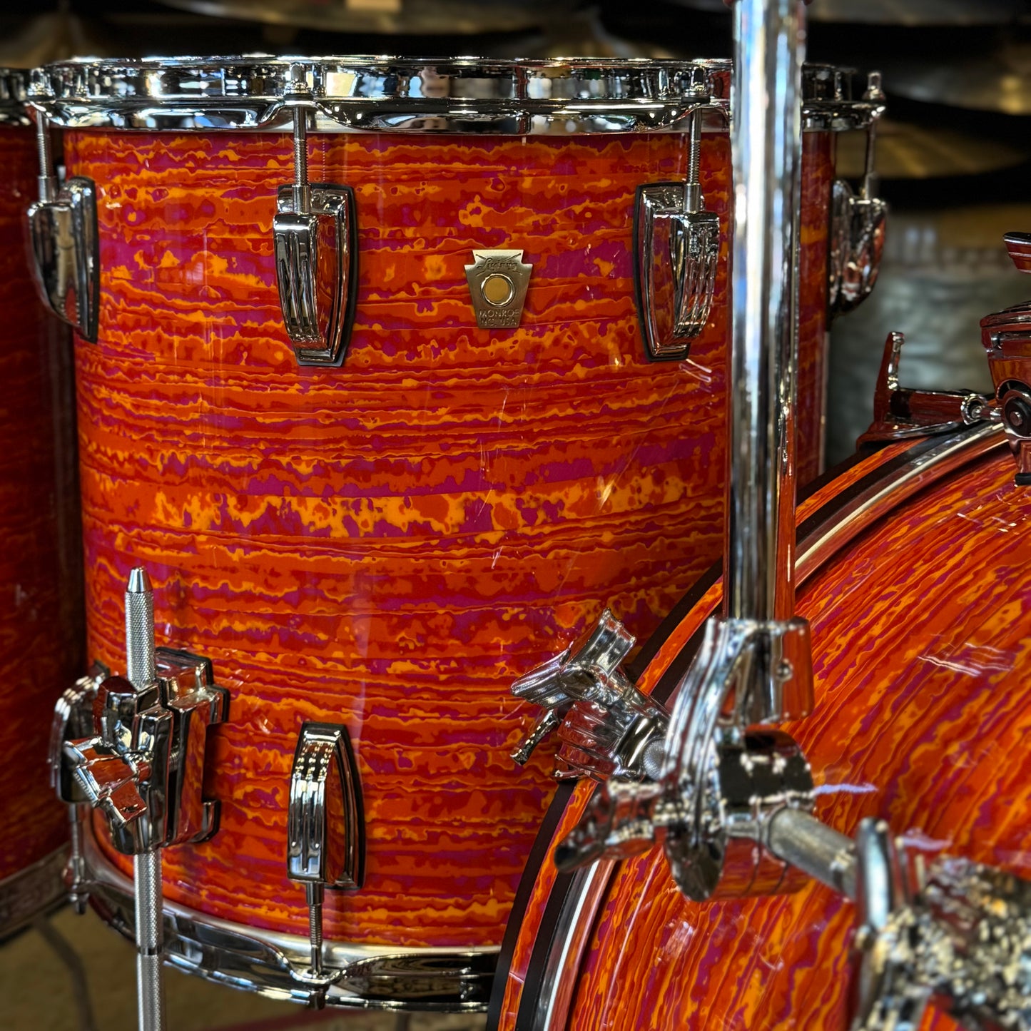 USED 2017 Ludwig Classic Maple in Mod Orange - 14x22, 9x13, 14x14, 16x16