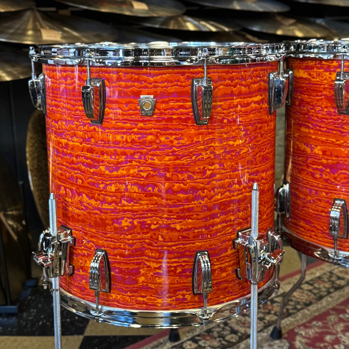 USED 2017 Ludwig Classic Maple in Mod Orange - 14x22, 9x13, 14x14, 16x16