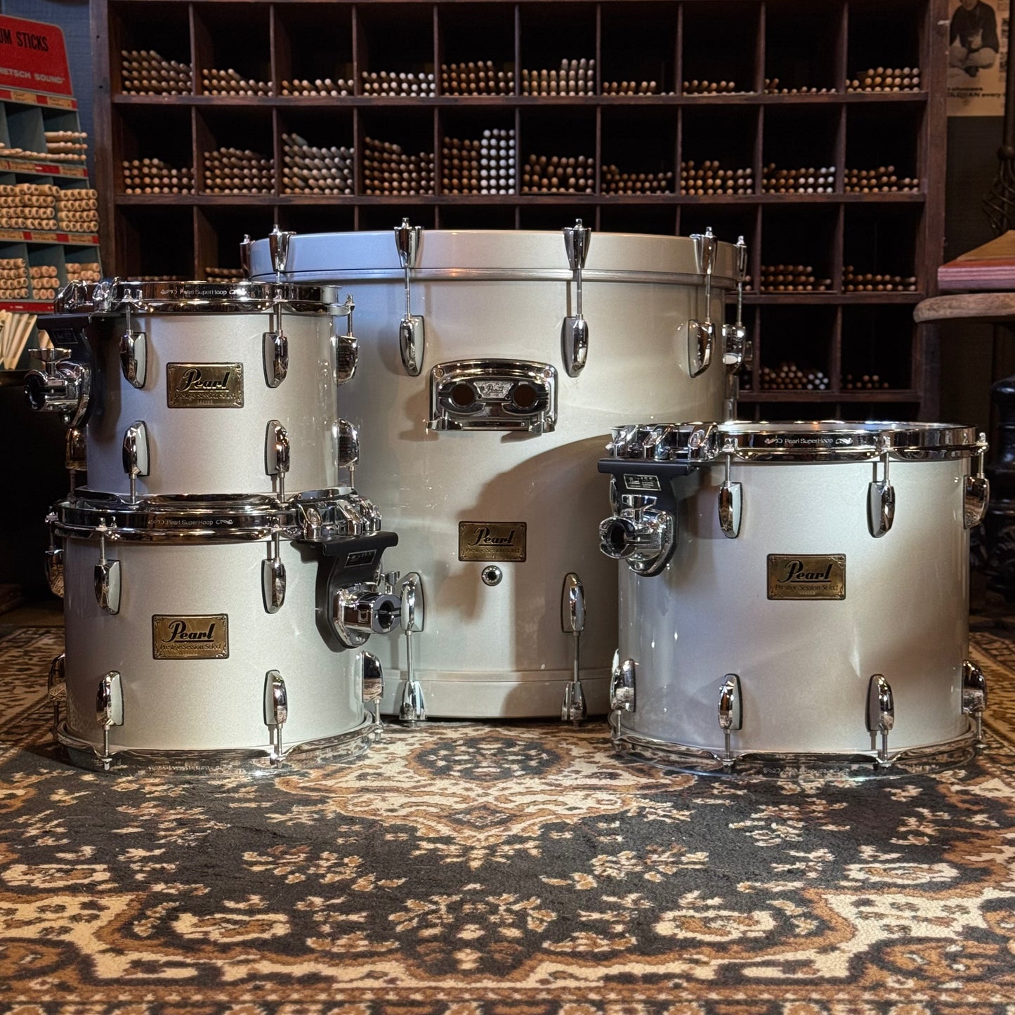 USED 2000's Pearl Prestige Session Select in Silver - 18x22, 8x10, 9x12, 12x14