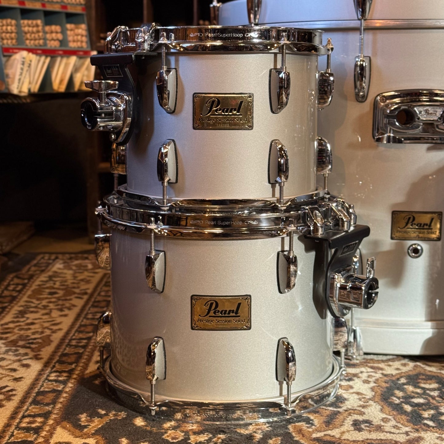 USED 2000's Pearl Prestige Session Select in Silver - 18x22, 8x10, 9x12, 12x14