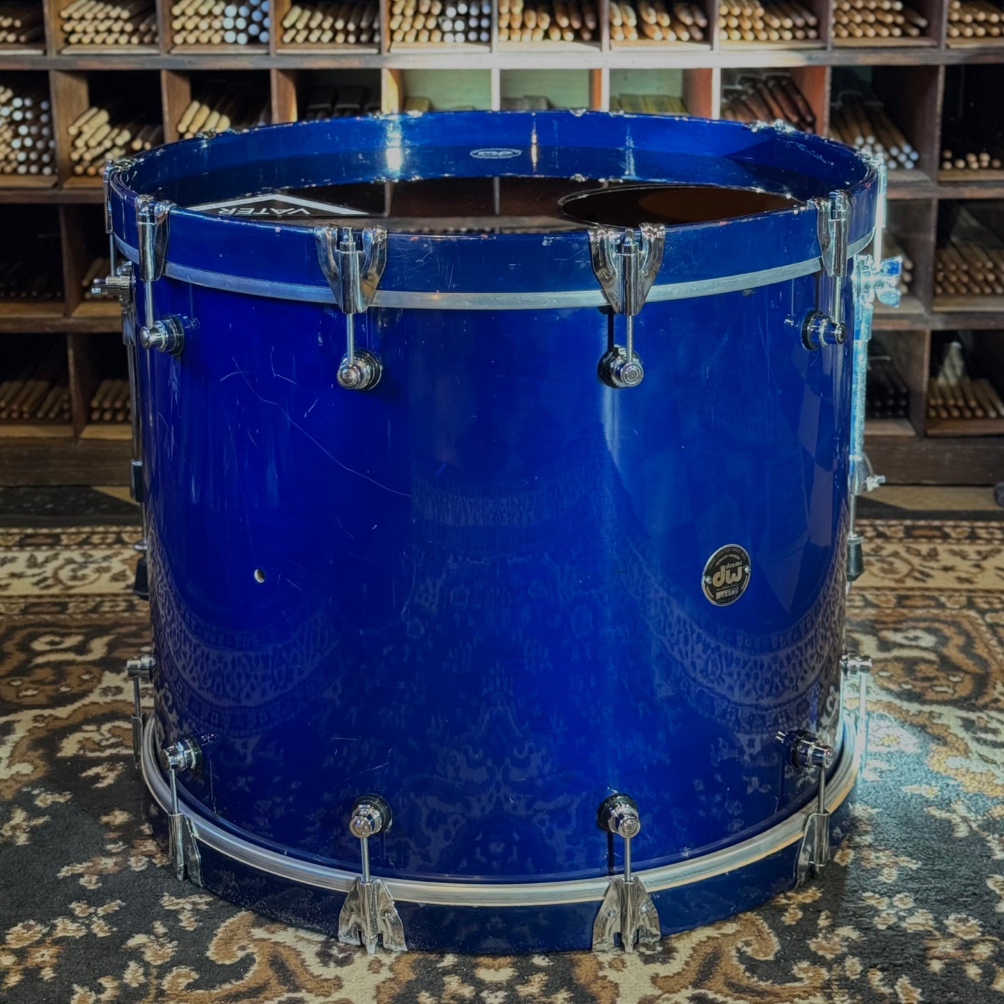 USED 1996 DW Pre-Collectors Birch Drum Set in Dark Blue Lacquer w/ Mini Turret Lugs - 18x22, 8x10, 9x12, 10x14, 12x16