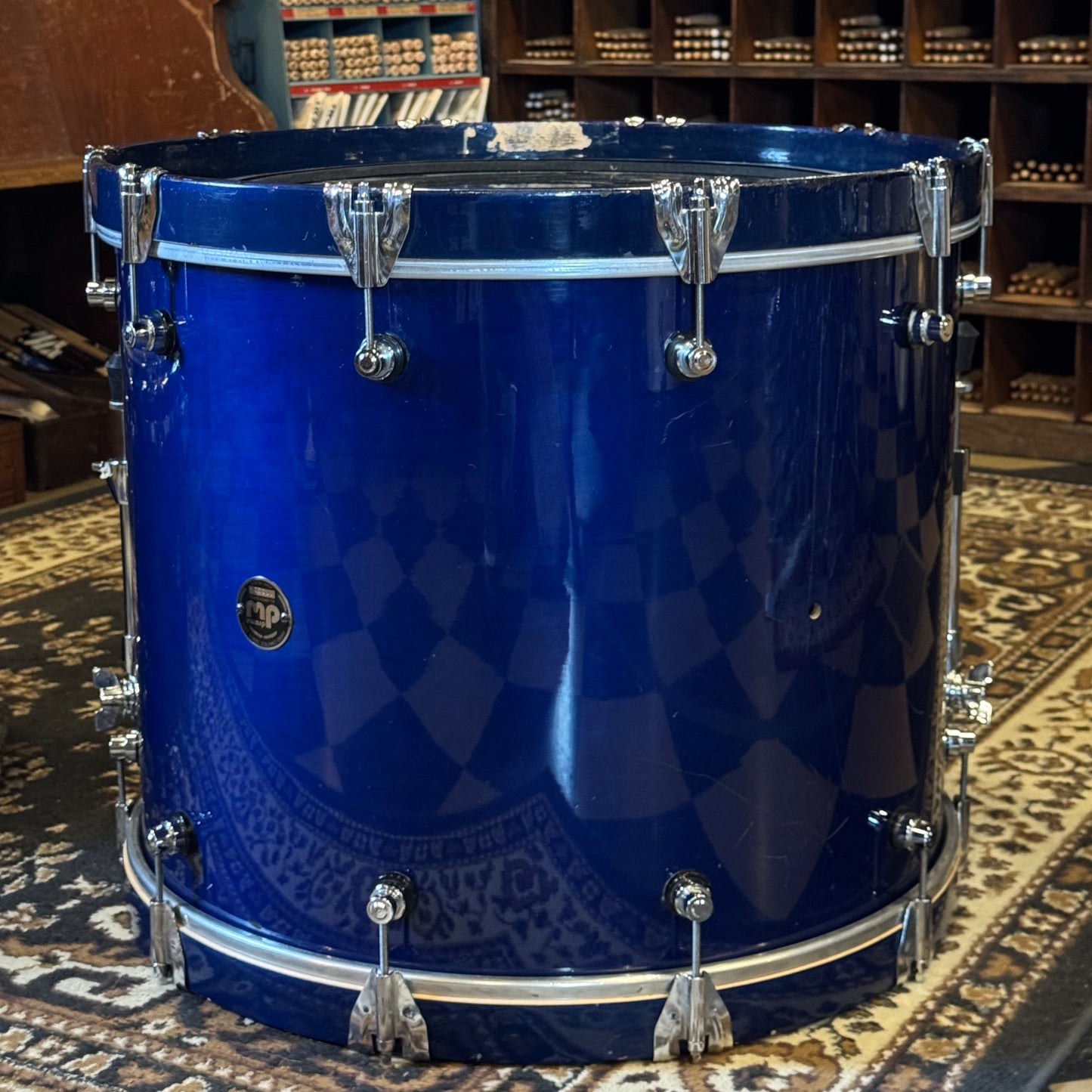 USED 1996 DW Pre-Collectors Birch Drum Set in Dark Blue Lacquer w/ Mini Turret Lugs - 18x22, 8x10, 9x12, 10x14, 12x16
