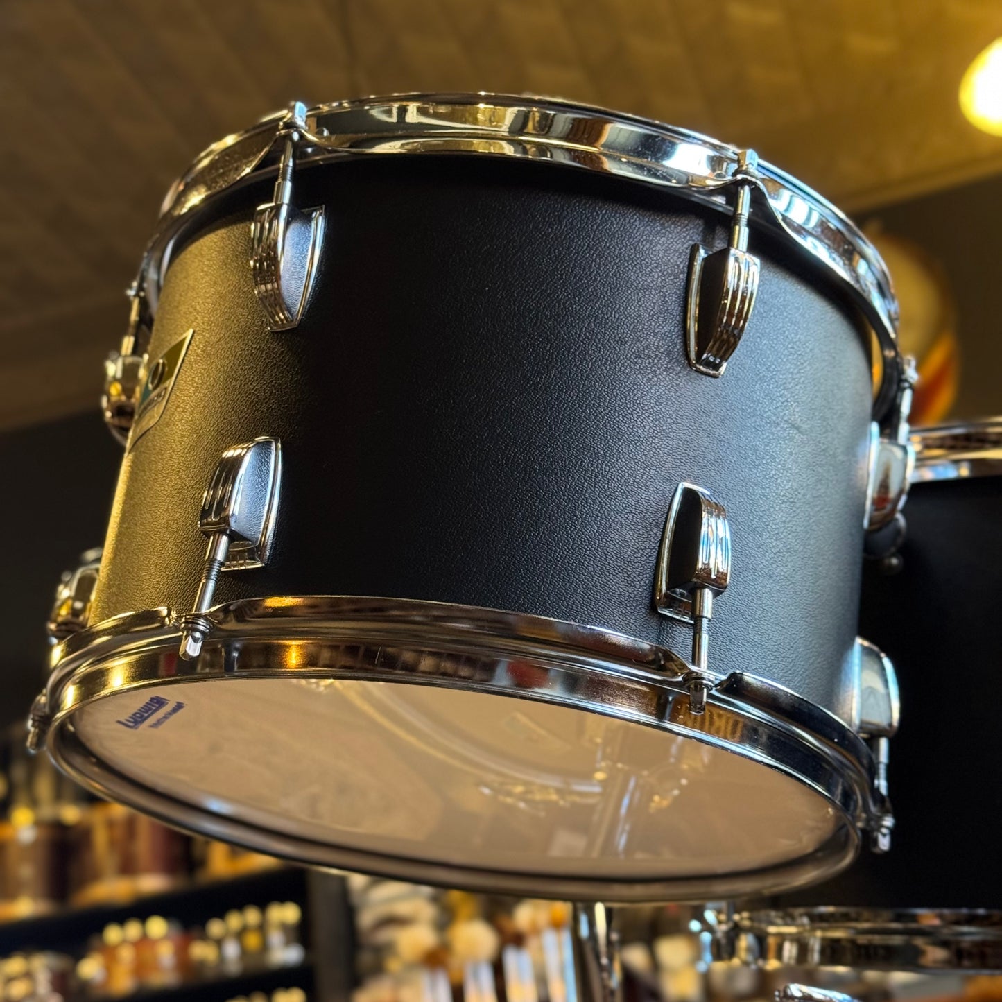 VINTAGE 1970's Ludwig Hollywood Outfit in Black Panther w/ LM400 Supraphonic - 14x22, 8x12, 9x13, 16x16, 5x14