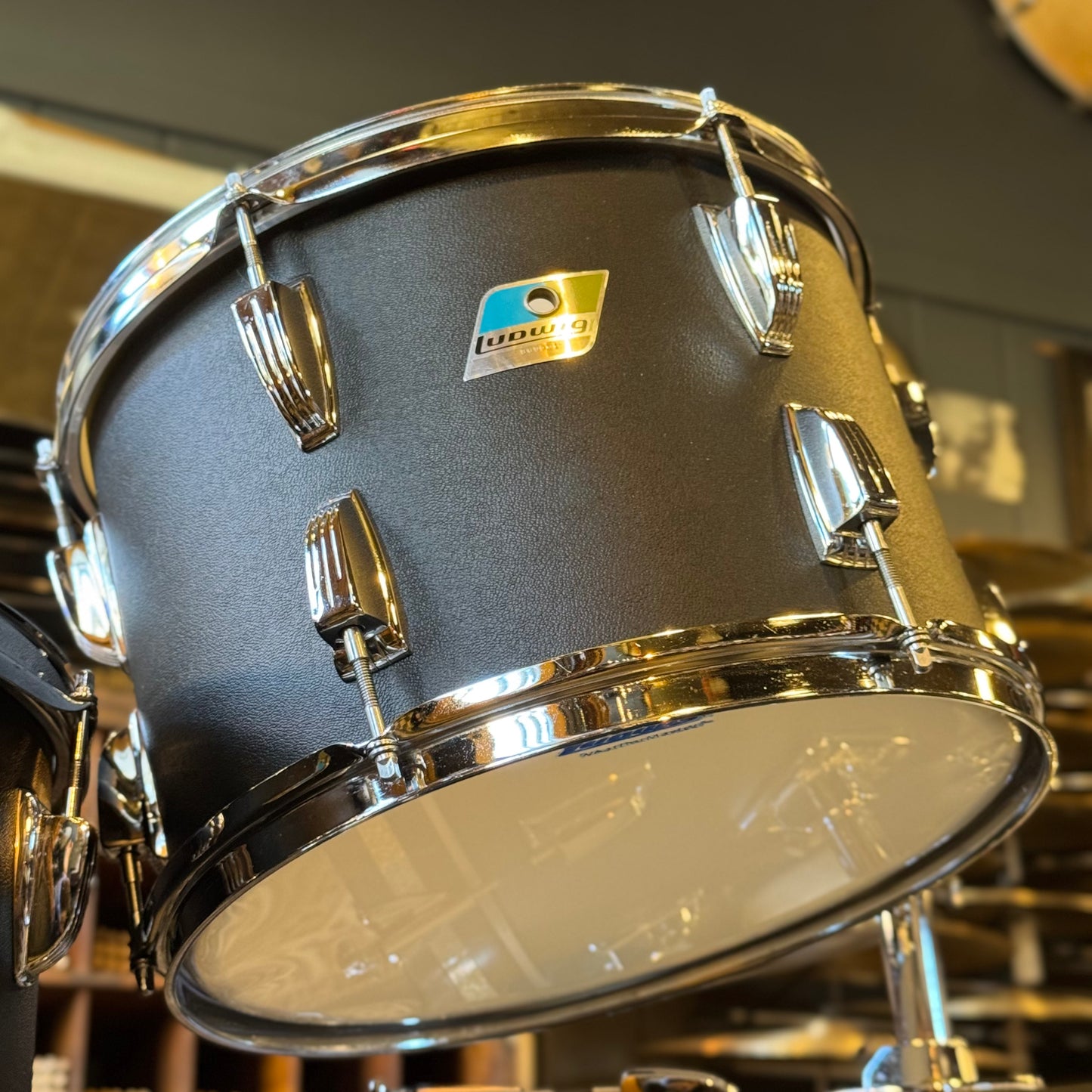 VINTAGE 1970's Ludwig Hollywood Outfit in Black Panther w/ LM400 Supraphonic - 14x22, 8x12, 9x13, 16x16, 5x14