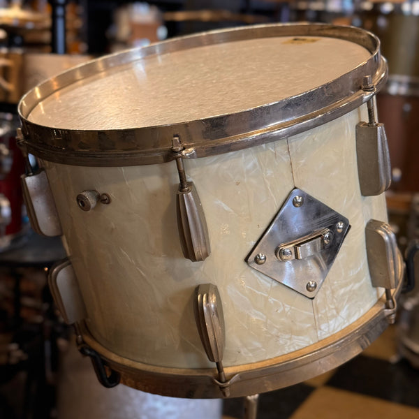 VINTAGE 1960's/1950's Slingerland Mixed Era Players Kit in White Marine Pearl - 14x22, 9x13, 16x16