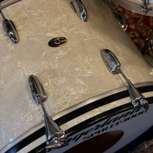 VINTAGE 1960's/1950's Slingerland Mixed Era Players Kit in White Marine Pearl - 14x22, 9x13, 16x16