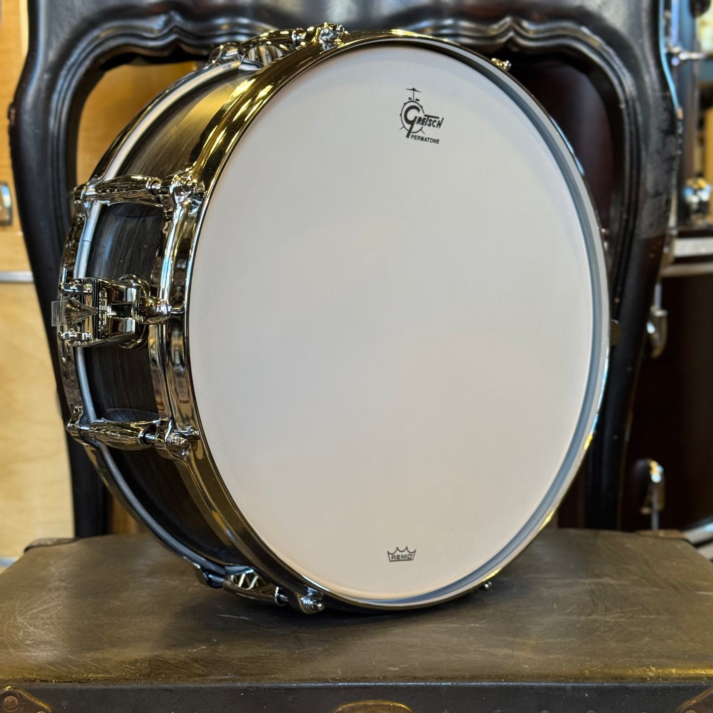 NEW Gretsch 5x14 USA Custom Snare Drum in Satin Ebony