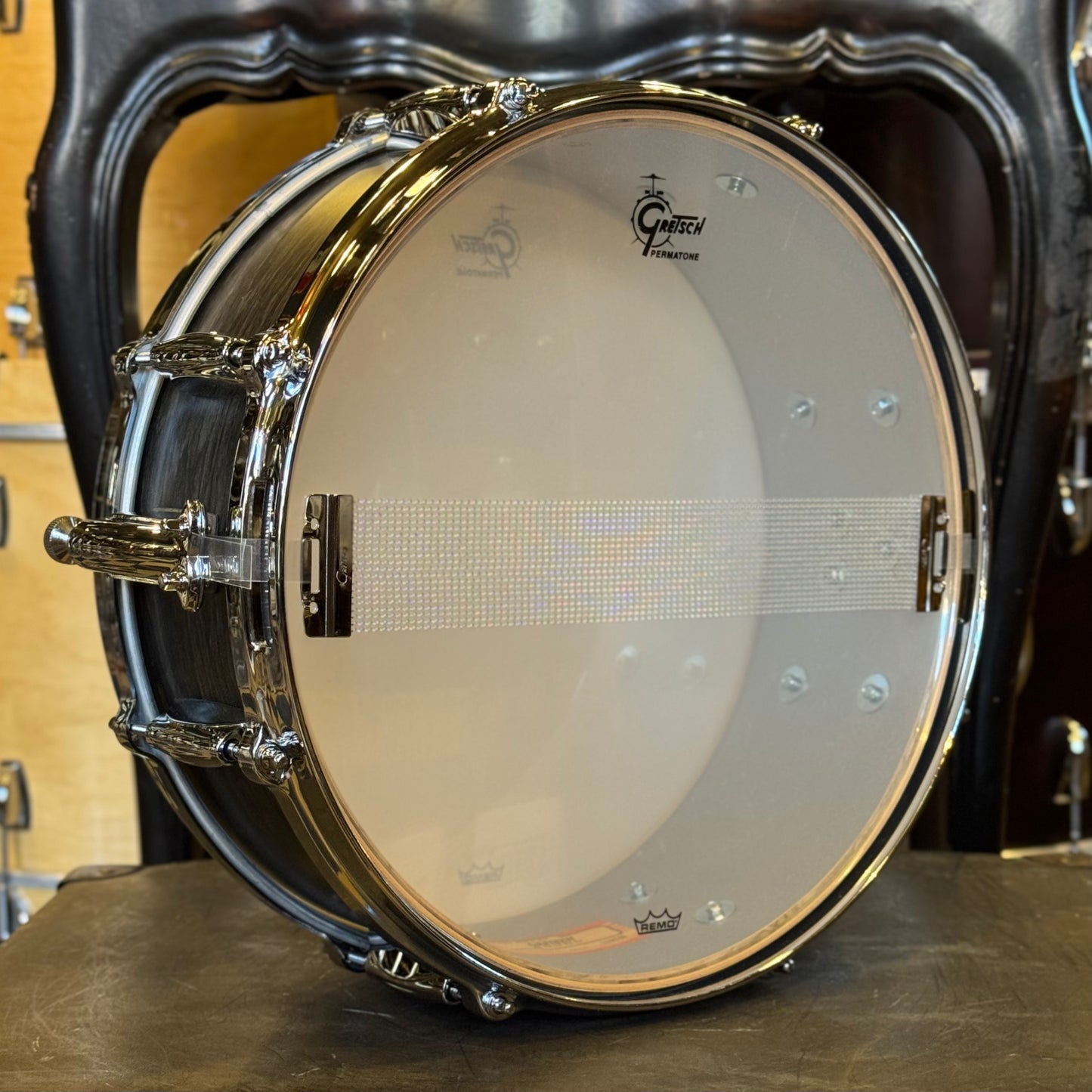 NEW Gretsch 5x14 USA Custom Snare Drum in Satin Ebony