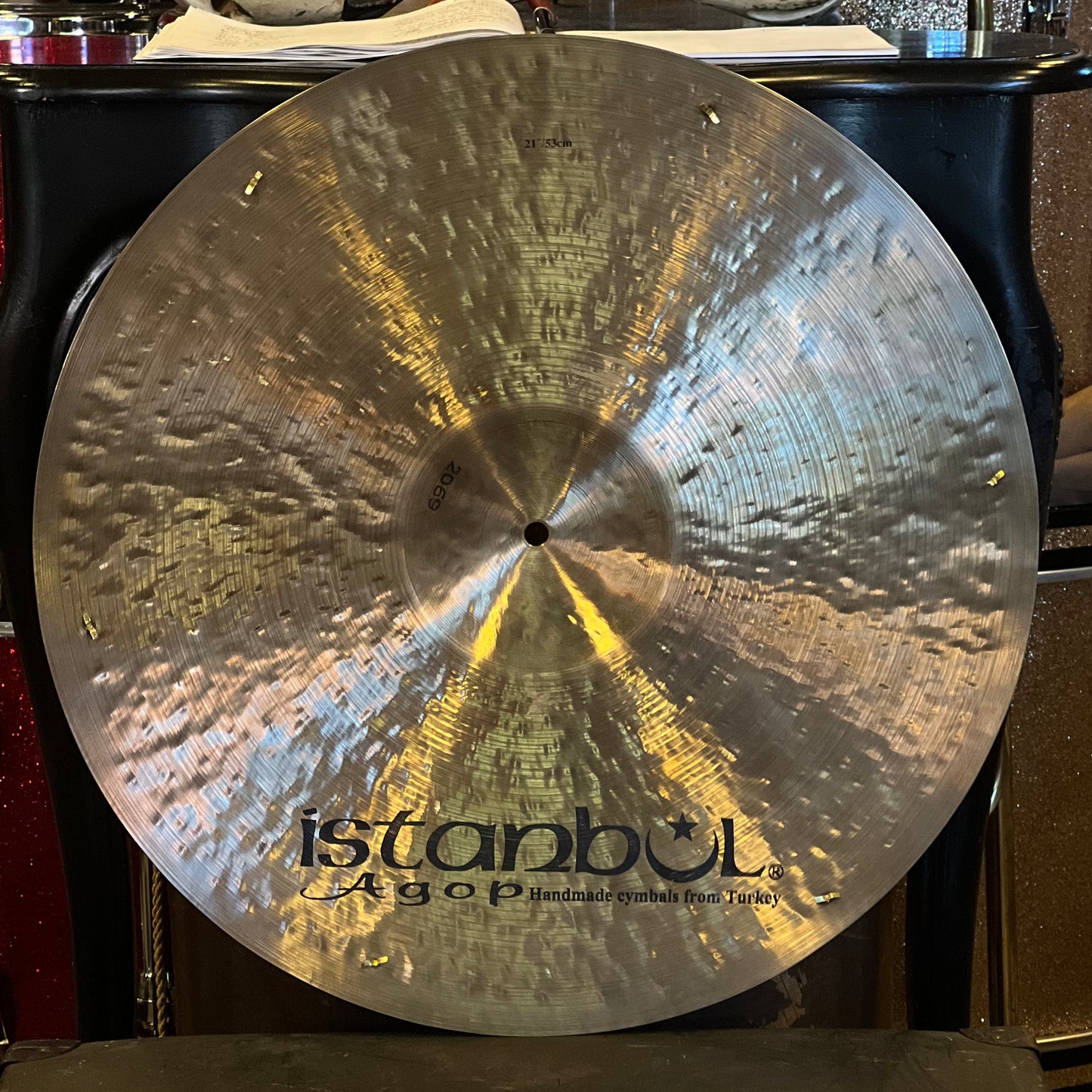 USED Early 2000's Istanbul Agop 21" Traditional Sizzle Ride Cymbal - 2069g