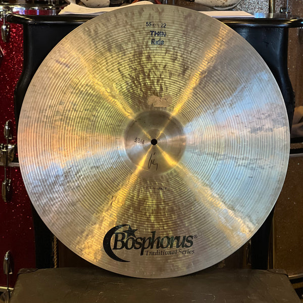 USED Early 2000's Bosphorus 22" Traditional Thin Ride Cymbal - 2388g