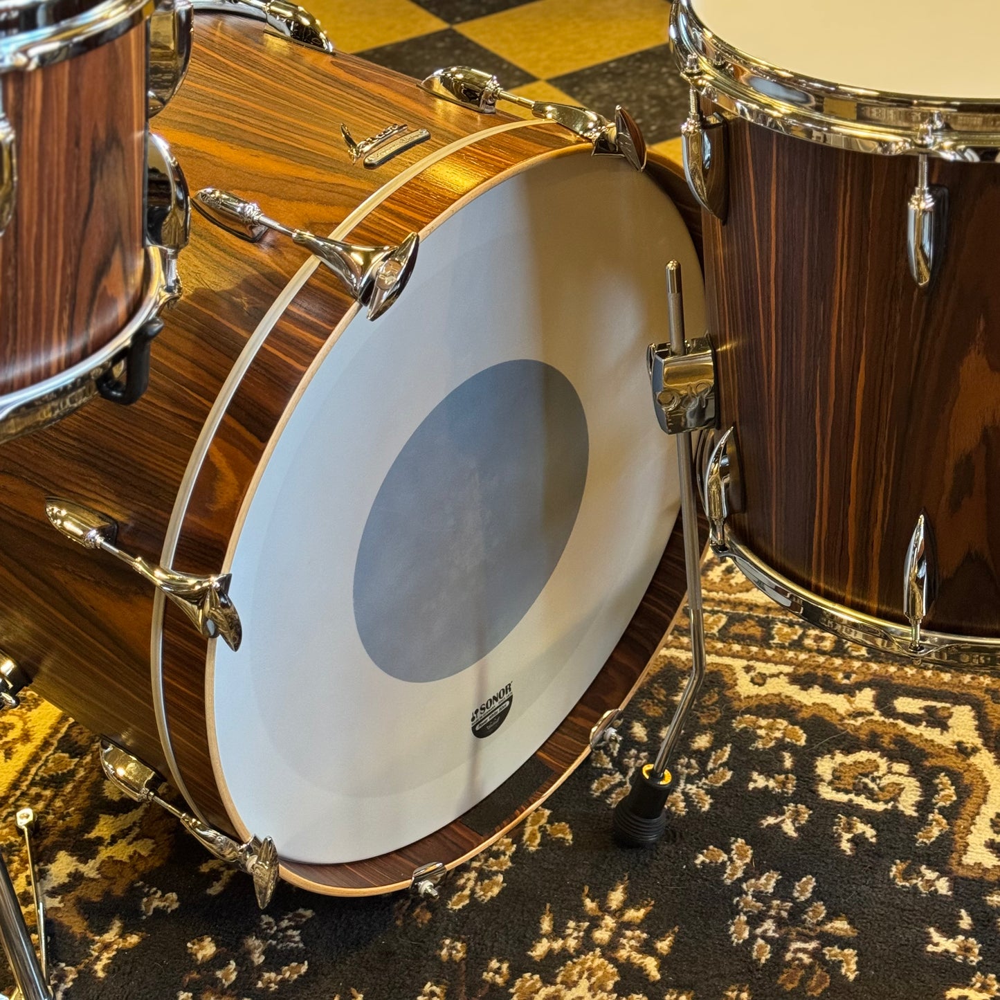 USED Sonor Vintage Series in Rosewood Semi Gloss - 14x22, 8x13, 14x16