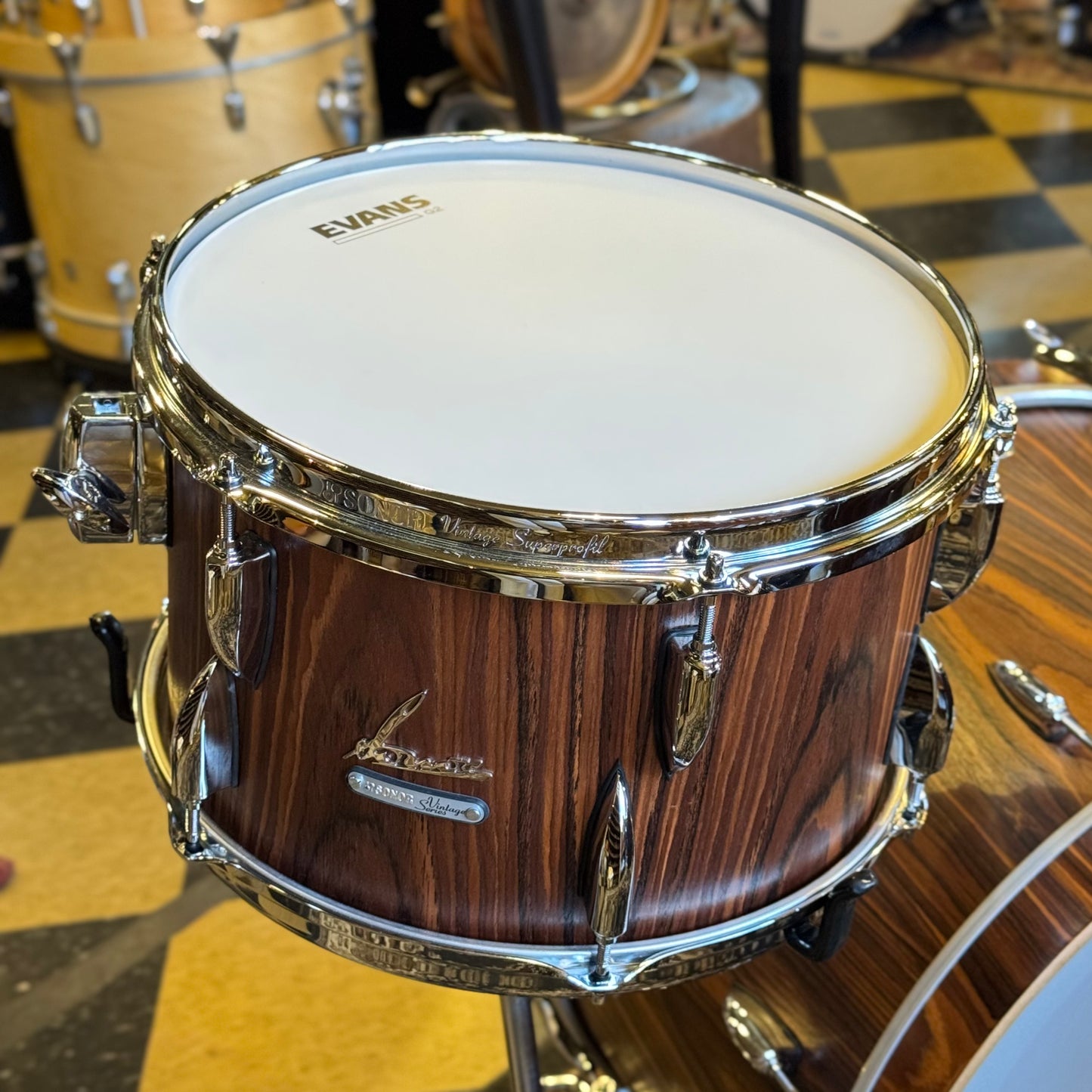 USED Sonor Vintage Series in Rosewood Semi Gloss - 14x22, 8x13, 14x16