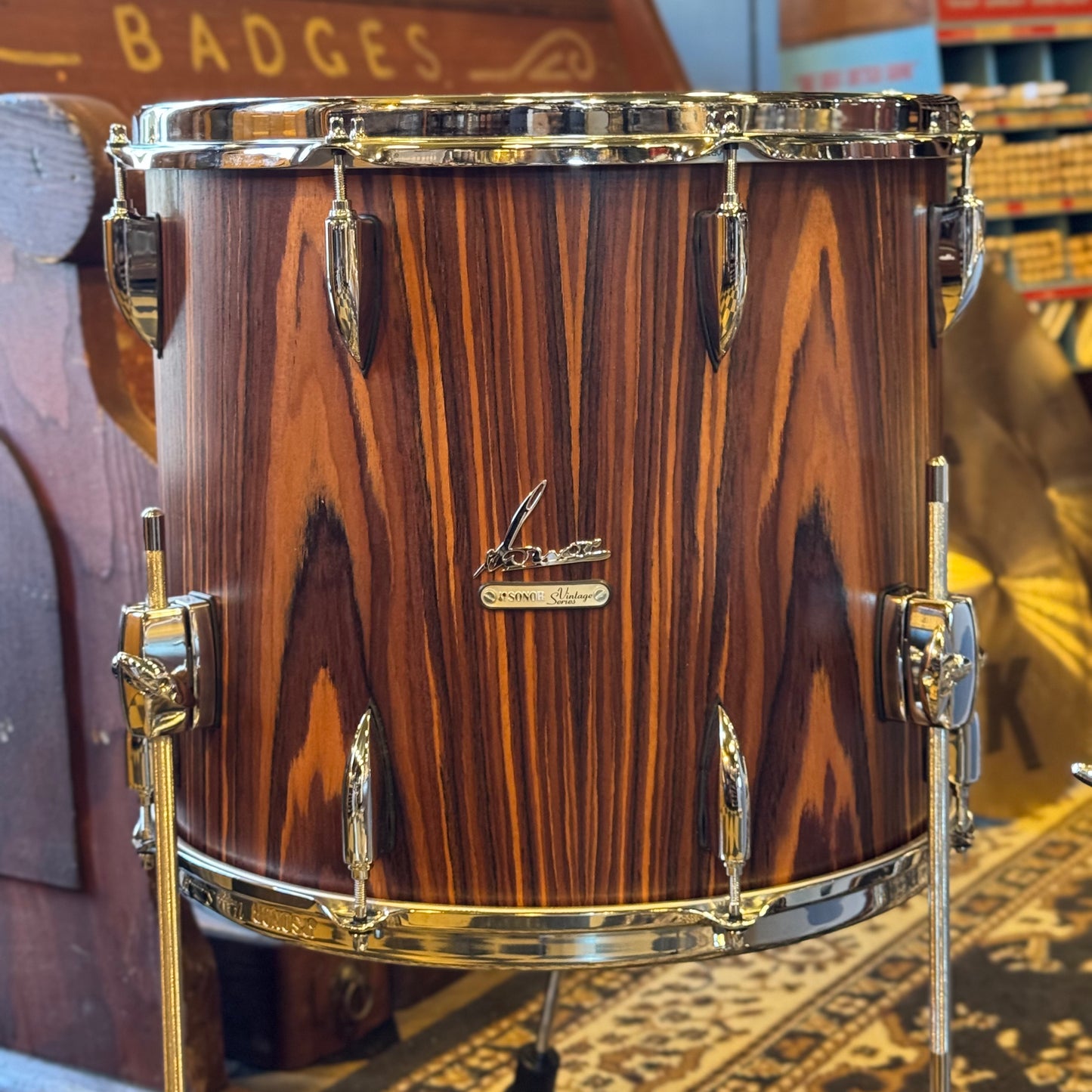 USED Sonor Vintage Series in Rosewood Semi Gloss - 14x22, 8x13, 14x16