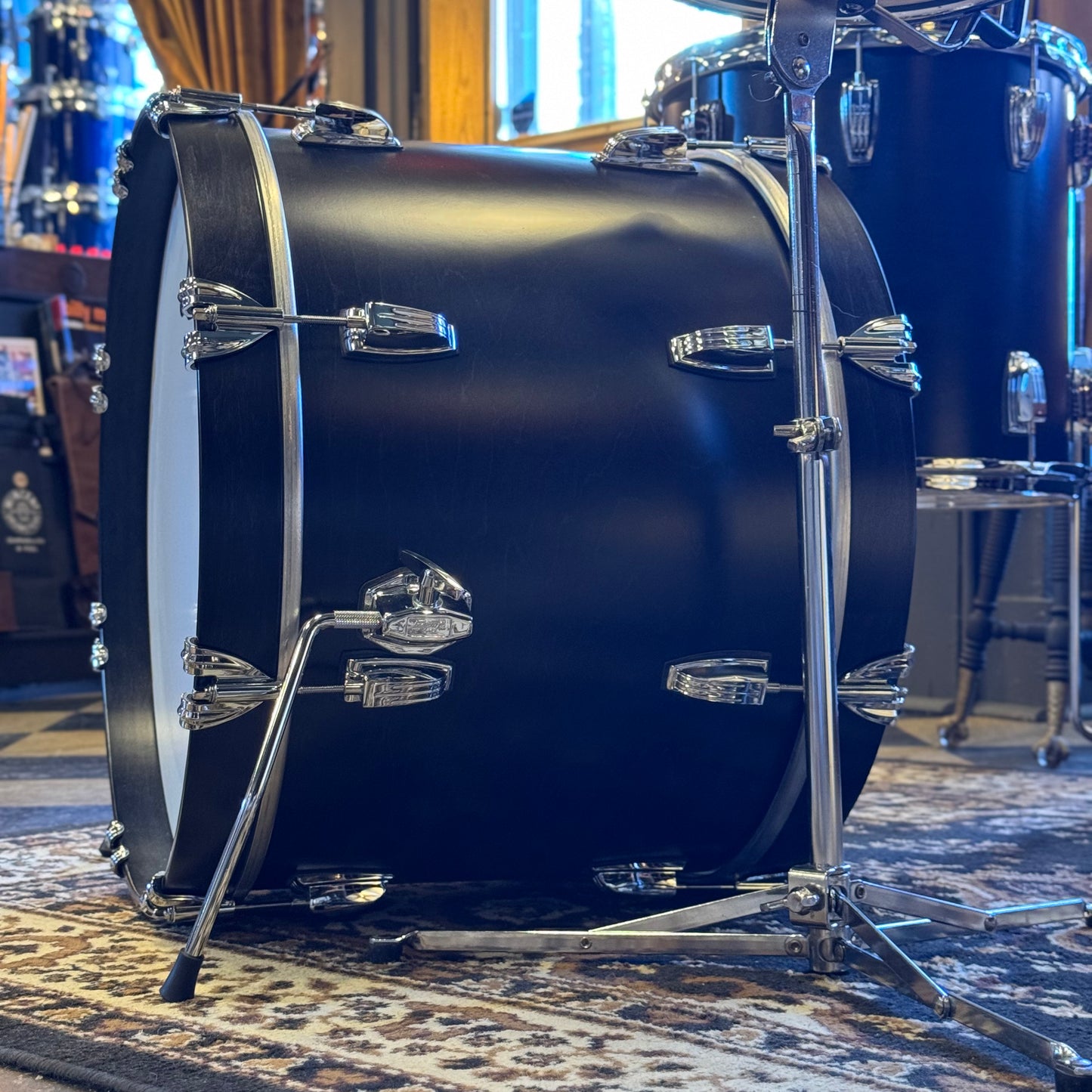 USED Ludwig Classic Maple "Downbeat" Outfit in Satin Charcoal - 14x20, 8x12, 14x14