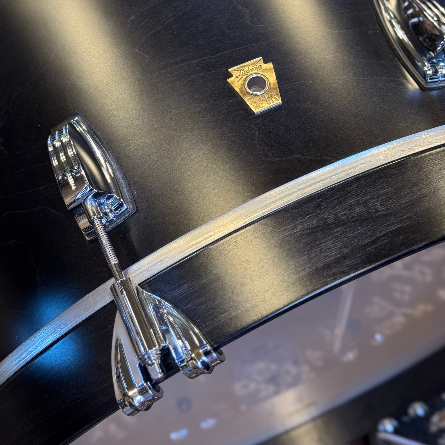 USED Ludwig Classic Maple "Downbeat" Outfit in Satin Charcoal - 14x20, 8x12, 14x14