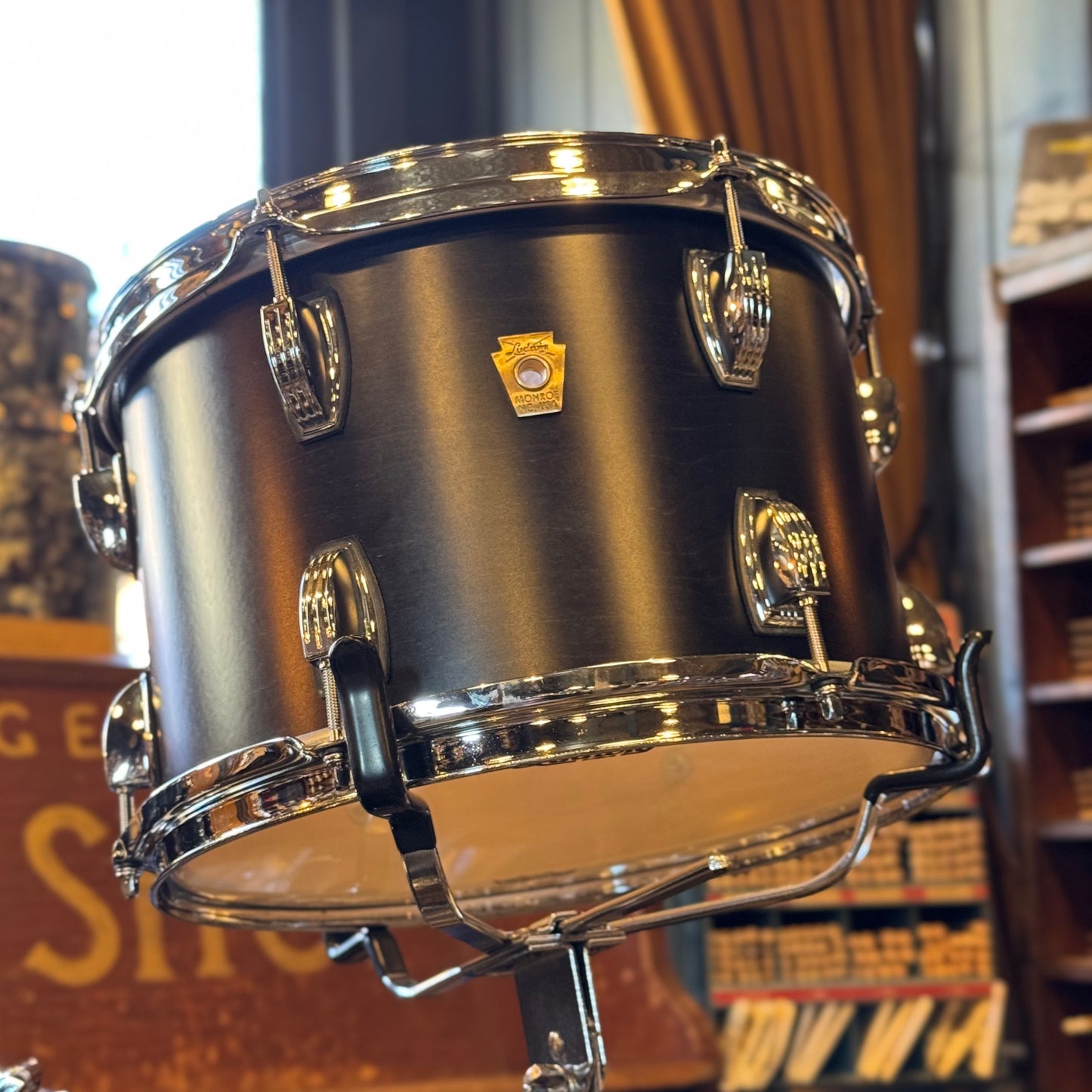 USED Ludwig Classic Maple "Downbeat" Outfit in Satin Charcoal - 14x20, 8x12, 14x14