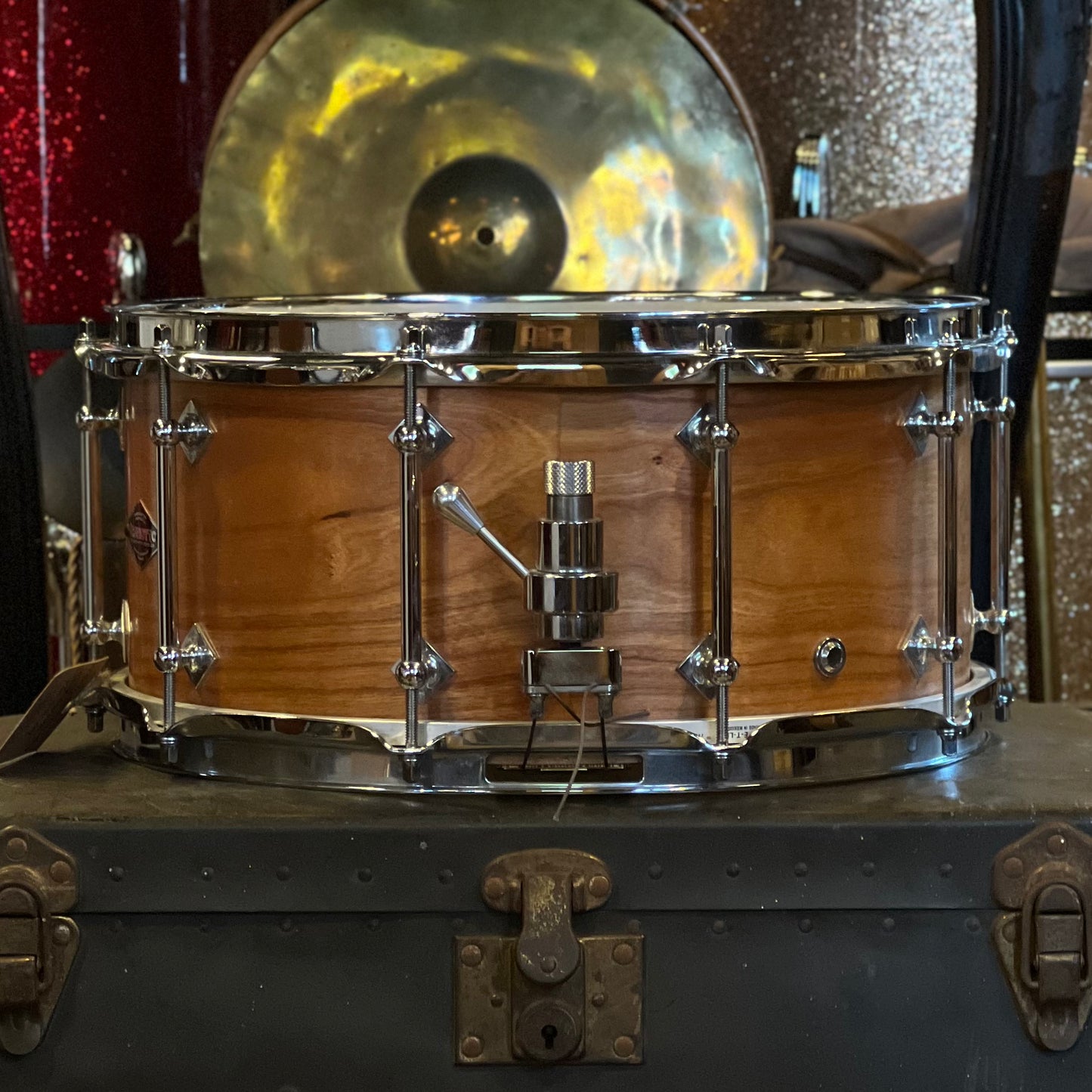 USED Craviotto 6.5x14 Solid Cherry Snare Drum in Natural Oil Finish